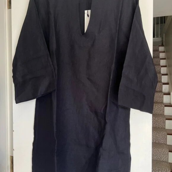 NWOT Banana Republic Black Kaftan Size M - Picture 2 of 2
